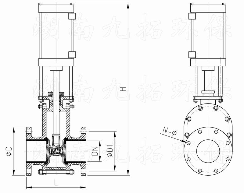 陶瓷气动出料阀安装尺寸图(上网).jpg 陶瓷气动出料阀安装尺寸图(上网).jpg